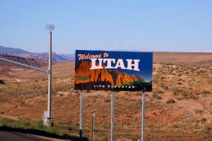 Interstate 15, Welcome to Utah sign, Utah