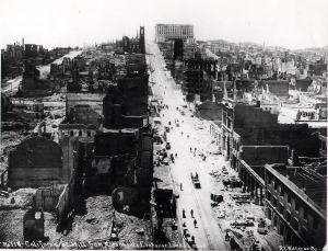 Erdbeben, California Street, San Francisco, 1906